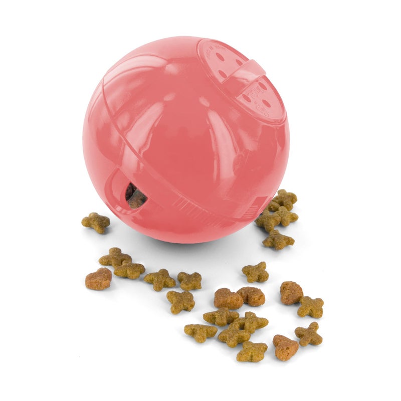 PetSafe Slimcat Feeder Ball - Interactive Game for Your Cat - Fill with Food and Treats - Pink - Image 1