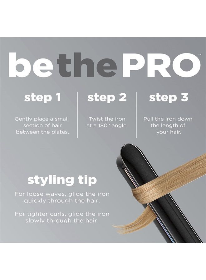 CONAIR INFINITIPRO من CONAIR مكواة مسطحة تيتانيوم قوس قزح، 1 بوصة - Image 4