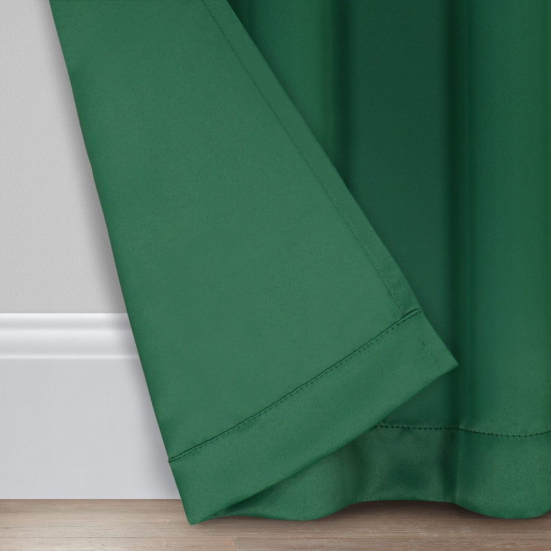 ECLIPSE Darrell Thermaweave Blackout Window Curtain Panel, 37" x 63", Emerald - Image 3