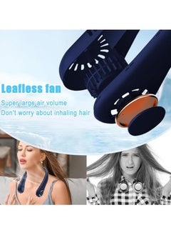 Neck Air Conditioner, Portable Neck Fan, Bladeless Neck Cooling Fan Usb Rechargeable, 3 Speed Adjustable Soft Neckband Hands Free Mini Fan for Sports, Travel, Outdoor, Indoor - Blue - pzsku/ZCF92DE185CB5736B52EBZ/45/_/1718355436/366807d4-aa4b-4db7-8eac-0260e74c6c39