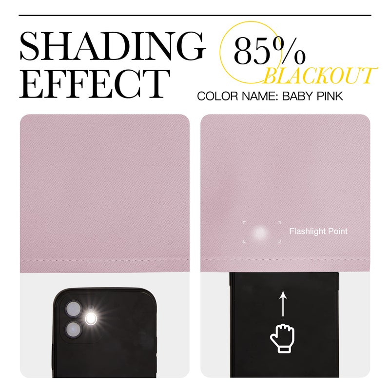 NICETOWN Blackout Draperies Curtains for Girls Room, Nursery Essential Thermal Insulated Grommet Blackout Panels (Lavender Pink, 1 Pair, 34" x 54") - Image 5