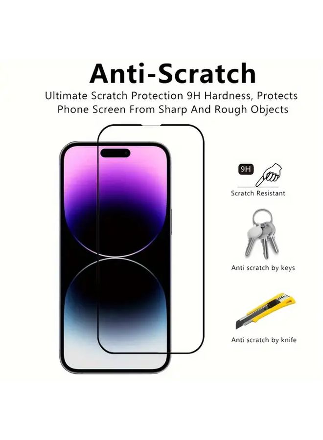 4Pcs Full Screen Tempered Glass Screen Protector For iPhone 14 Pro 9H Hardness - Image 4