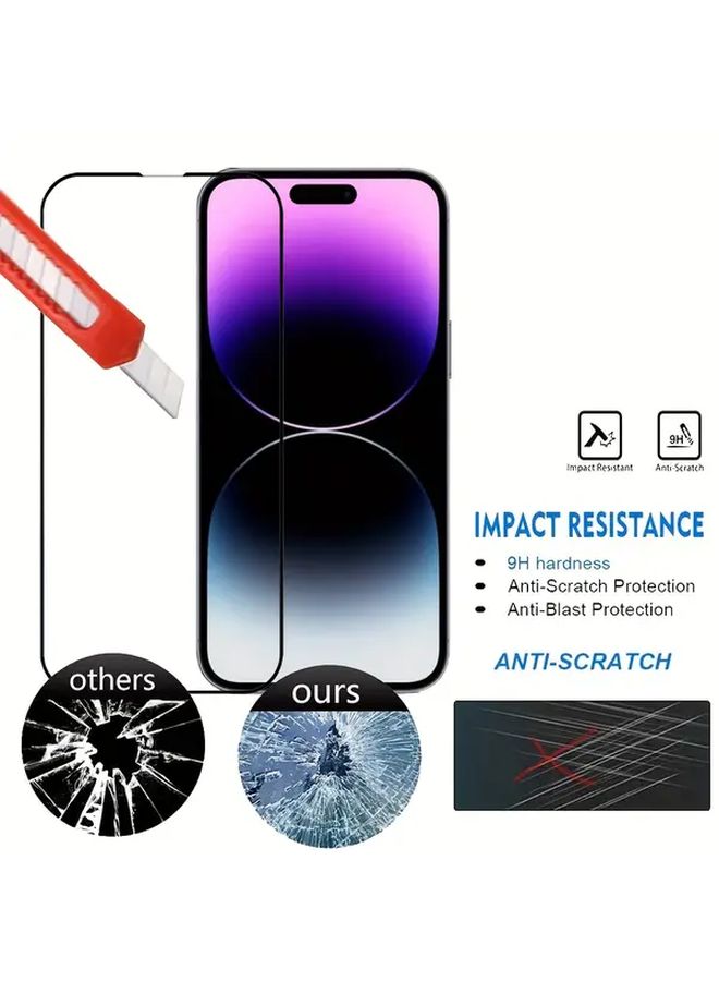 4Pcs Full Screen Tempered Glass Screen Protector For iPhone 14 Pro 9H Hardness - Image 5