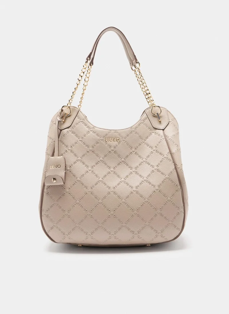 ليو جو حقيبة يد مزينة بشعار الماركة