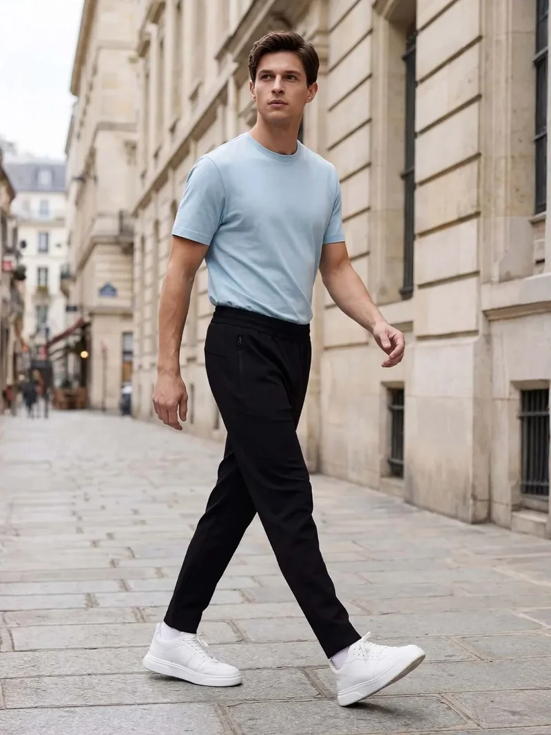 تومي لايف TOMMY Men's Solid Jogger Sweatpants