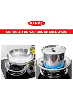 PANCA PANCA Gas Saver Stand Set of 2 Gas Saver Burner Jali For Home Gas Stove Fire Windproof Energy Saving Gas Chula Support Stand 4 Legs Supported For Indian Gas Stand set of 2  - Image 5