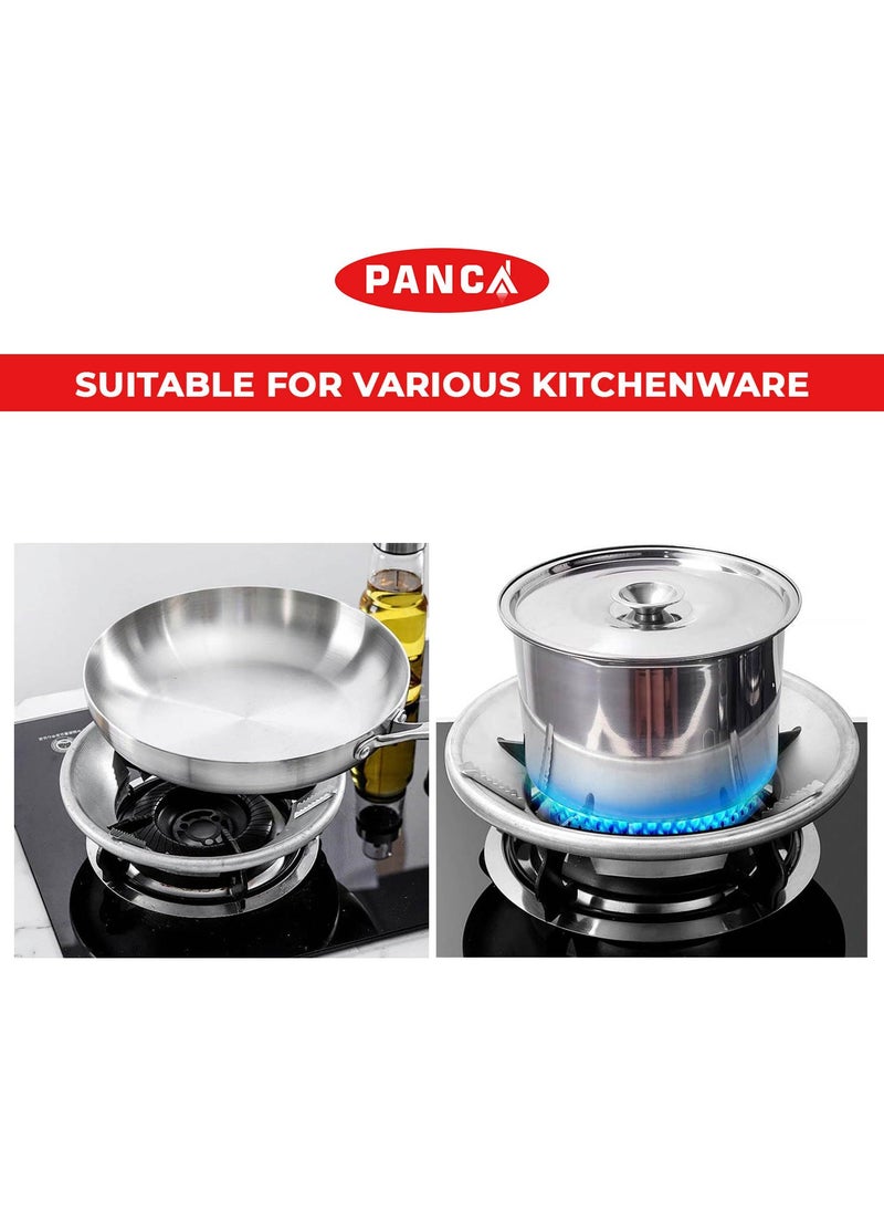 PANCA - PANCA Gas Saver Stand Set of 2 Gas Saver Burner Jali For Home Gas Stove Fire Windproof Energy Saving Gas Chula Support Stand 4 Legs Supported For Indian Gas Stand set of 2 - Image 1