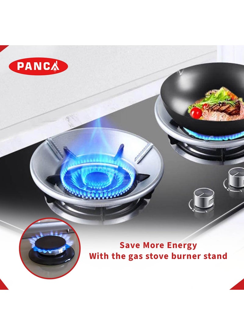 PANCA - PANCA Gas Saver Stand Set of 2 Gas Saver Burner Jali For Home Gas Stove Fire Windproof Energy Saving Gas Chula Support Stand 4 Legs Supported For Indian Gas Stand set of 2 - Image 1