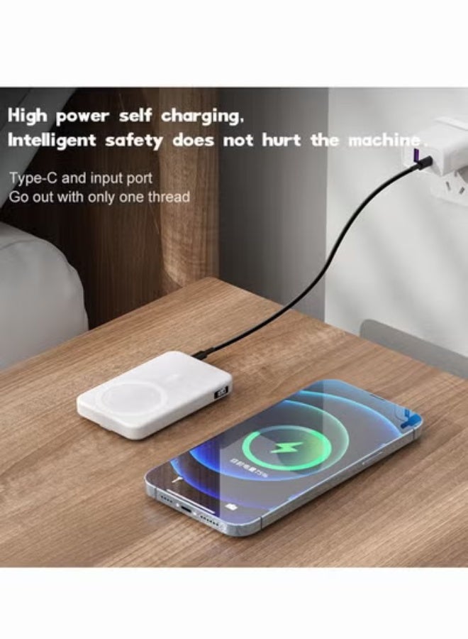 GULFLINK Magnetic Portable Power Bank Charger for Apple iPhone 15/14/13 Series 10000mah White - Image 2