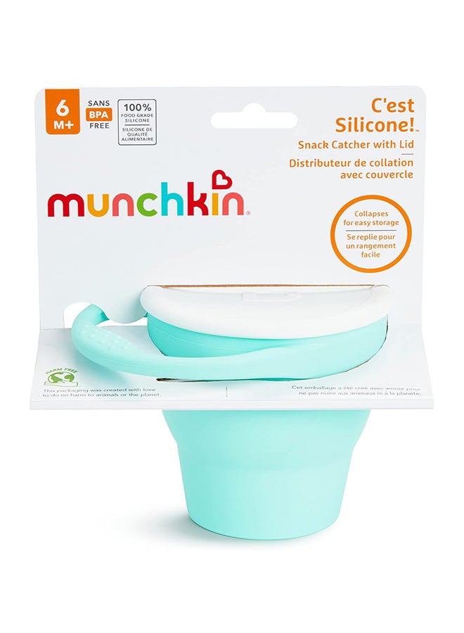 Munchkin Silicone Snack Catcher With Lid - Mint, 6 Months + - Image 5