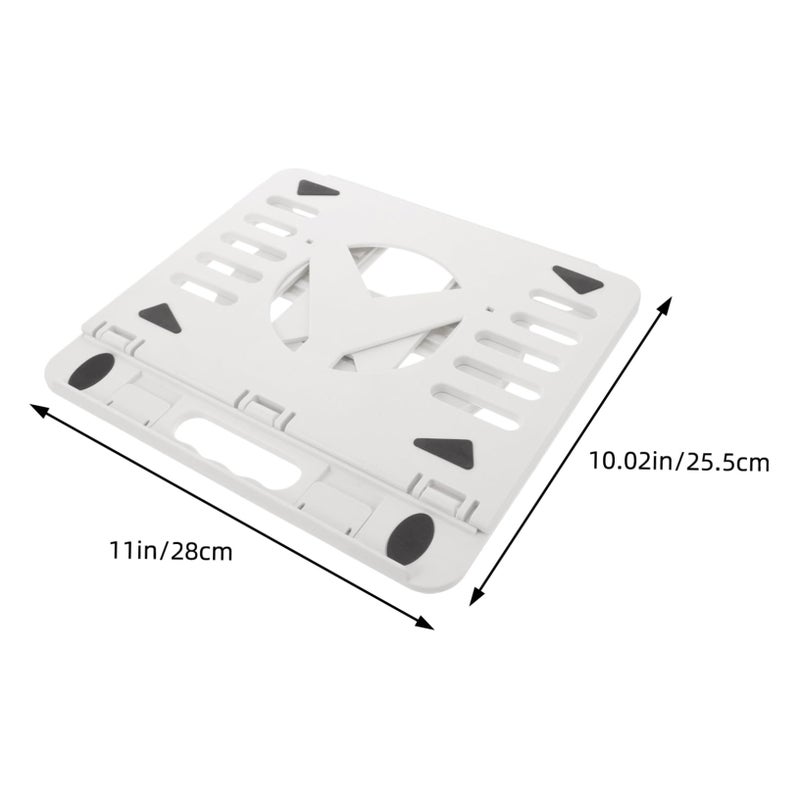 Adjustable Ergonomic Laptop Cooling Stand White Height Adjustable Heat Dissipation - Image 3