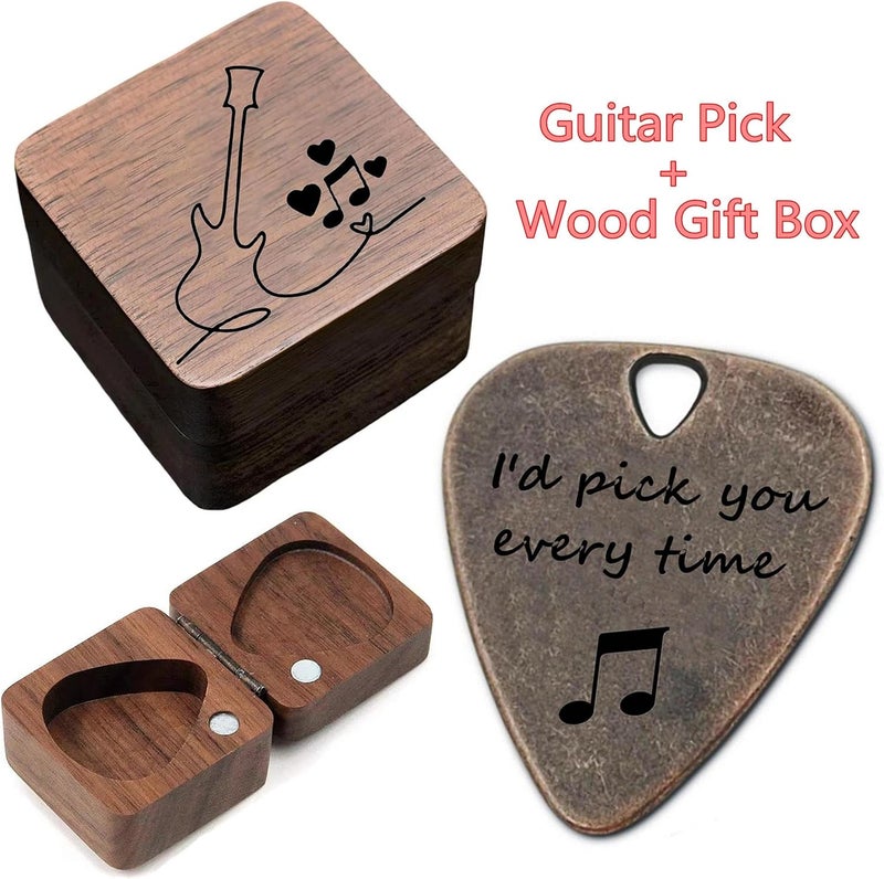 JUPPE Guitar Pick, Custom Guitar Pick Holder Storage Personalized Bronze Copper Stainless Steel Guitar Picks & Bass Picks Music Gift For Guitarist Him Her (Custom order) - Image 2