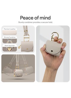 CYRILL Mini Bag Compatible with AirPods 4 Crossbody Case Cover for Airpods 4th Gen with Magnetic Snap Closure - Dark Beige  - Image 5