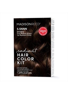 Madison Reed Radiant Hair Color Kit, Permanent Hair Dye, 100% Gray Coverage, Ammonia-Free, Modena Brown 5.5NNN Medium Brown for Resistant Grays, Pack of 1  - Image 1