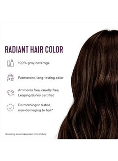 Madison Reed Radiant Hair Color Kit, Permanent Hair Dye, 100% Gray Coverage, Ammonia-Free, Modena Brown 5.5NNN Medium Brown for Resistant Grays, Pack of 1  - Image 4