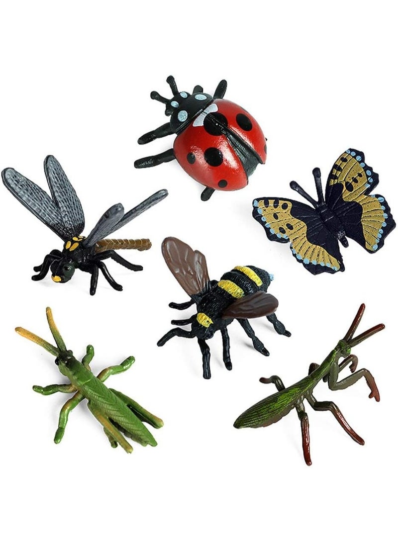 HALAMODO 12 Pcs Mini Insect Model Set, Realistic Solid Insect Toys , Mini Insect Action Figure, Educational Cognitive Toys, Micro Cake Topper Decor,  Party Birthday Gift Collection, 4*3*1 cm - Image 2