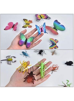 Coopay 51 Pieces Plastic Insect Assorted Insect Bugs Includes Multicolored Lifelike Butterfly For Education Insect Themed Party Halloween And Birthday Gifts  - Image 5