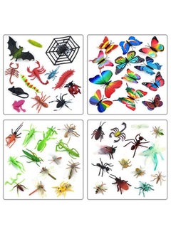 Coopay 51 Pieces Plastic Insect Assorted Insect Bugs Includes Multicolored Lifelike Butterfly For Education Insect Themed Party Halloween And Birthday Gifts  - Image 3