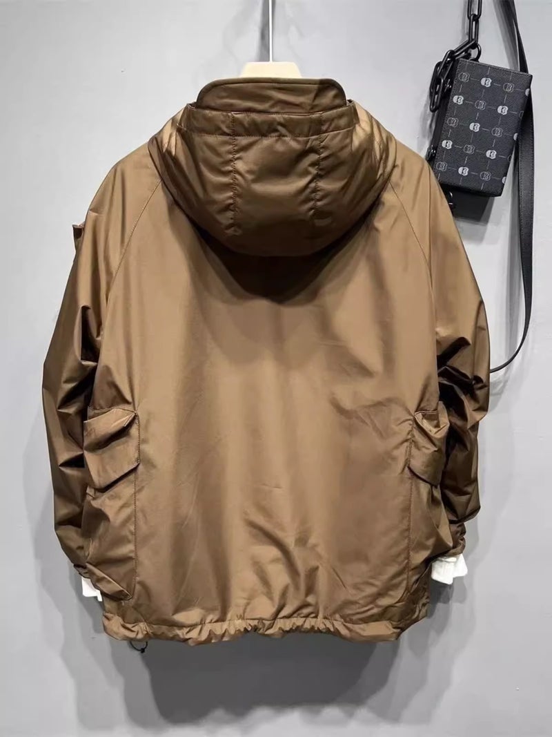 High Quality Japanese Style Double Zipper Jacket For Men And Women Couple New Windproof Waterproof Sports Loose Jacket - Image 3