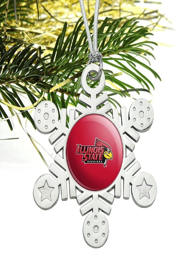 GRAPHICS & MORE Illinois State Primary Logo Metal Snowflake Christmas Tree Holiday Ornament - Image 2