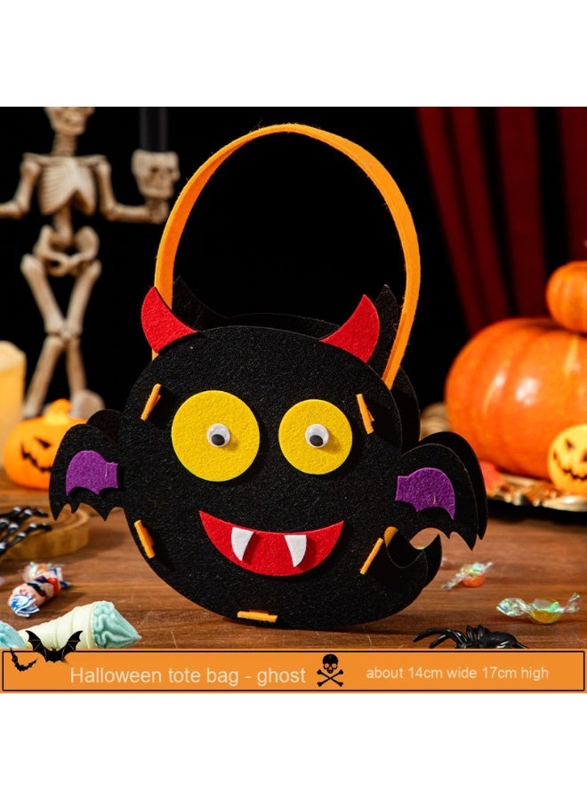 NIBEMINENT Halloween Pumpkin Candy Tote Bag for Kids