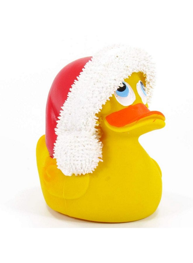 LANCO Christmas Santa Holiday Rubber Duck Bath Toy | All Natural, Organic, Eco Friendly, Squeaker | Lanco Brand | Imported from Barcelona, Spain - Image 1