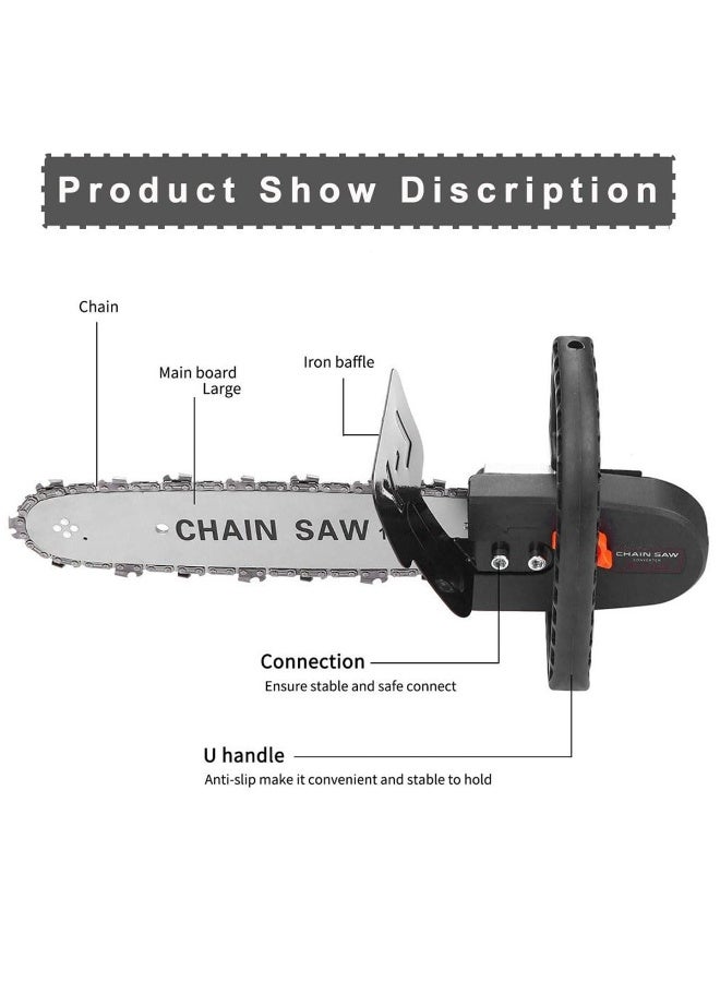 PROFESSIONAL 16" Electric Chainsaw Stand Attachment Kit, Angle Grinder Converter, Wood Cutting Chain Blade Bracket Set for DIY, Garden, Forestry & Tree Trimming - Image 4