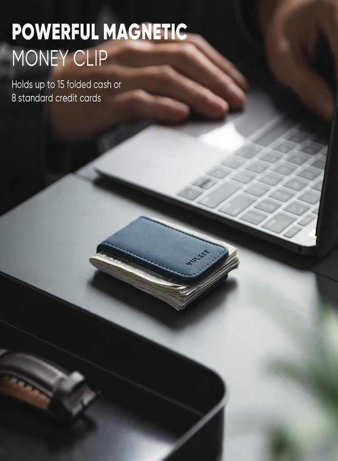 VULKIT Magnetic Money Clip Leather Money Holder Minimalist Design Holds Up to 15 Cash - Image 2