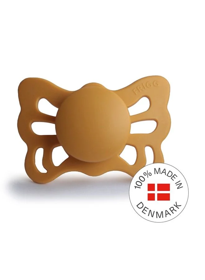 FRIGG Butterfly Silicone Baby Pacifier 0-6M Gold Size 1