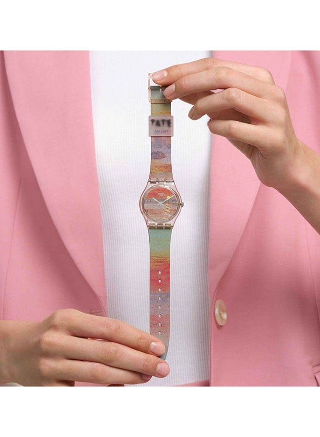 Swatch ساعة unisex مصنوعة من مواد حيوية كوارتز غروب الشمس القرمزي لتورنر - Image 4