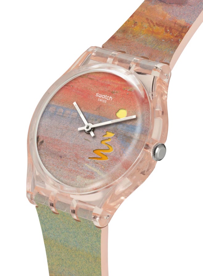 Swatch ساعة unisex مصنوعة من مواد حيوية كوارتز غروب الشمس القرمزي لتورنر - Image 1