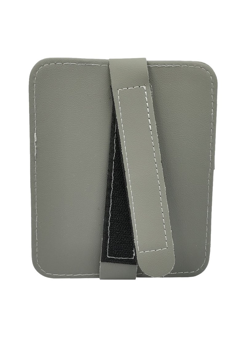 Nissan Car Sun Visor Organizer PU Leather Ticket Holder Clip Car Glasses Holder Clip Car Card Wallet-Grey  - Image 4