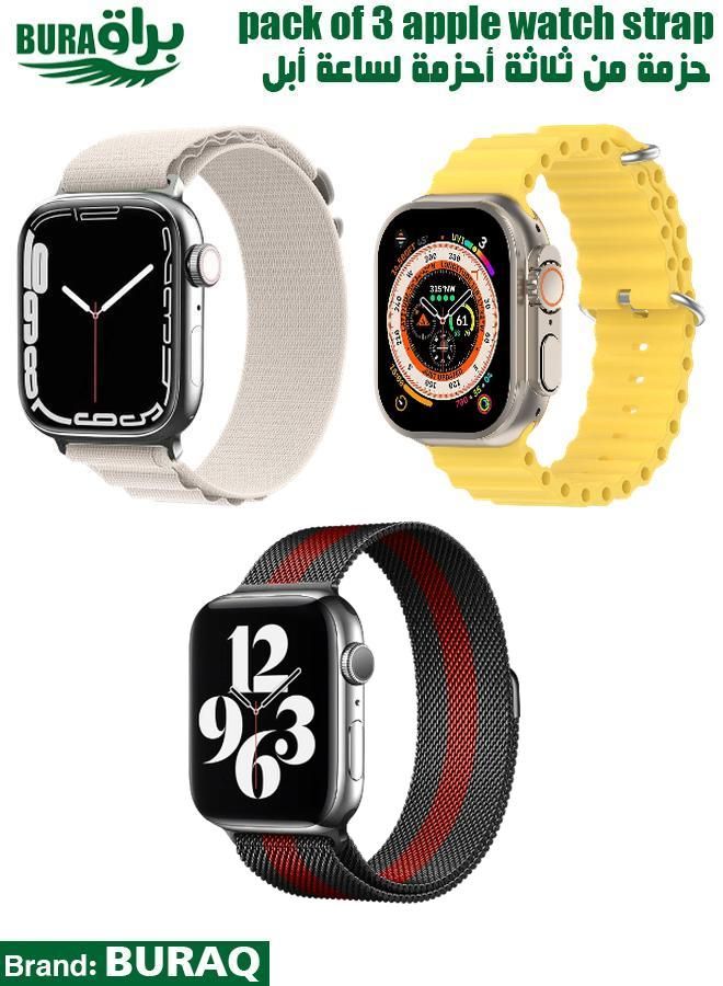 Apple Watch Band Strap For Apple Watch Ultra 2/Ultra 49mm, Series 10 46mm, 9/8/7 45mm, SE2/SE/6/5/4 44mm, 3/2/1 42mm