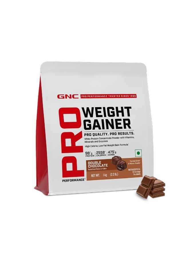 GNC Pro Performance Weight Gainer | 2558 Calories, 98g Protein, 475g Carbs | High-Calorie, Low Fat Formula | Healthy Body Gains | Faster Muscle Recovery | No Added Sugar | Chocolate | 1 Kg - Image 1