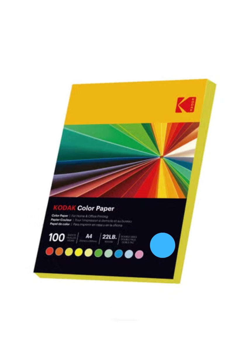Kodak Color Paper Double Sides A4 (210x297mm) 100 Sheets 80 GSM  BLUE