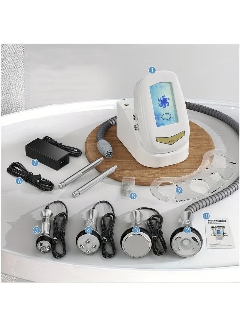 40K Portable 4 in 1 Cavitation Vacuum RF Machine 40K Cavitation Slimming RF Body Tripolar RF Head for Spa/Home Facial Machine - Image 3