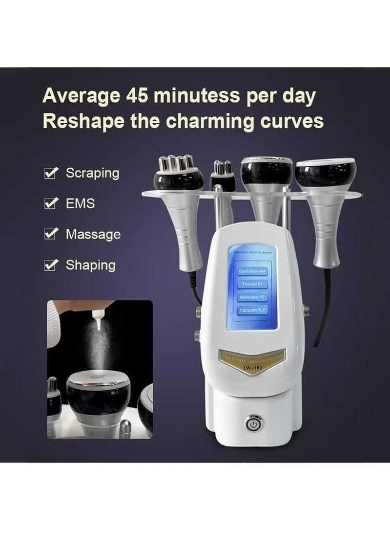 40K Portable 4 in 1 Cavitation Vacuum RF Machine 40K Cavitation Slimming RF Body Tripolar RF Head for Spa/Home Facial Machine - Image 4