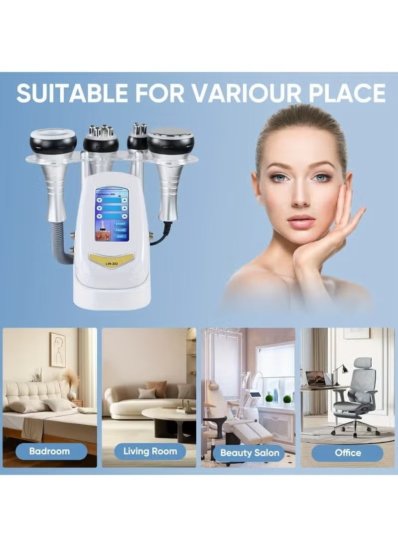 40K Portable 4 in 1 Cavitation Vacuum RF Machine 40K Cavitation Slimming RF Body Tripolar RF Head for Spa/Home Facial Machine - Image 5
