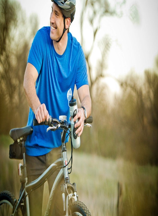 Schwinn Sport Water Bottle with Holder for Bicycle, 23 oz, BPA-Free, No-Slip Grip, Dust Cap Lid, Cage Easily Mounts to Bike, Bike Water Bottle Holder Combo - Image 4