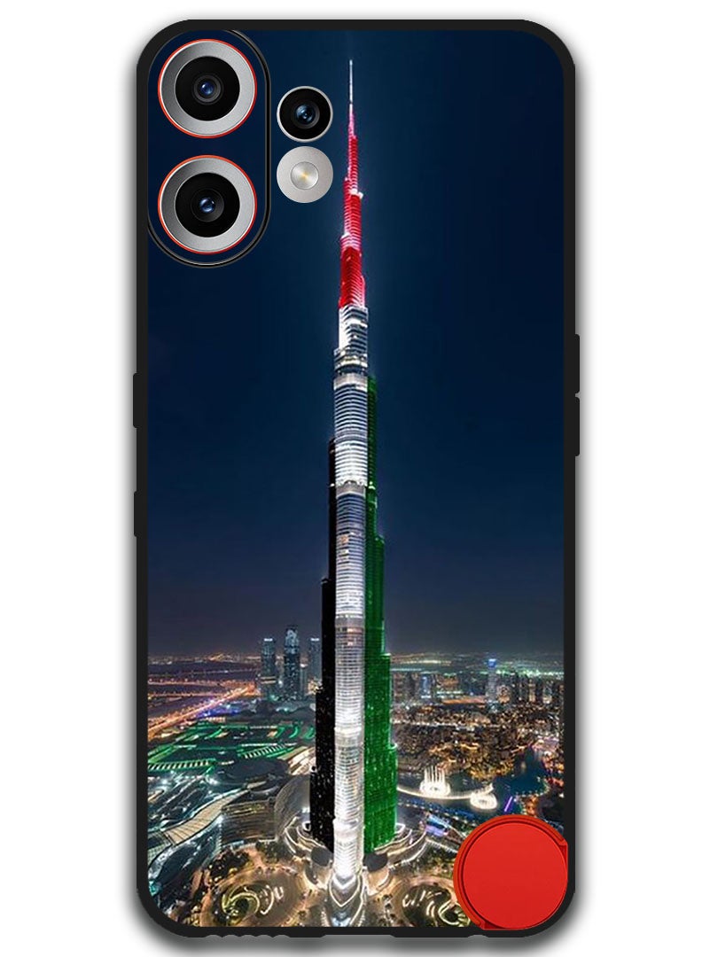 Theodor حافظة متوافقة مع هاتف Nothing CMF Phone 2 Pro 6.77 بوصة حماية مضادة للصدمات غطاء بامبر علم برج خليفة الإمارات العربية المتحدة - Image 1