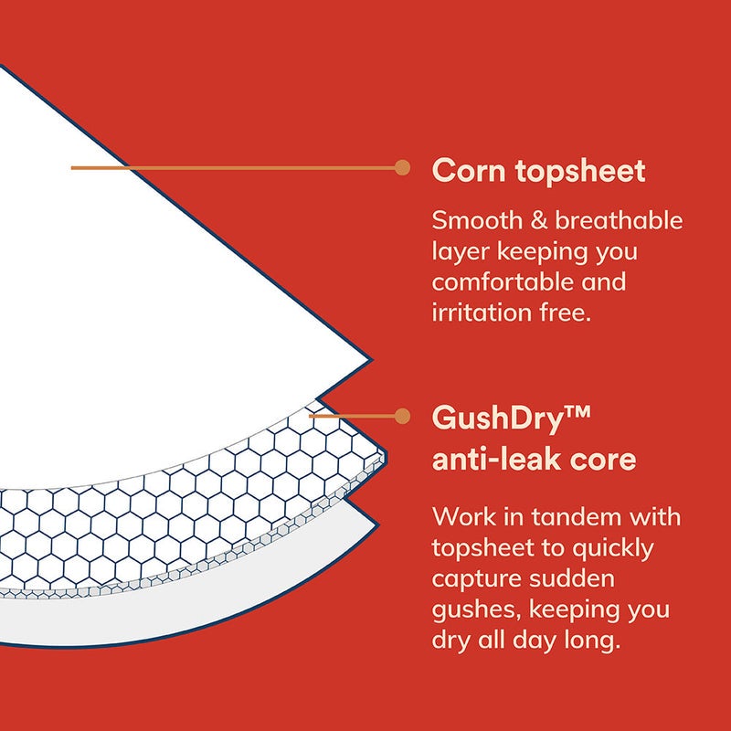blood Ultra Dry Corn Liners, 29cm, 12 pads - Image 3