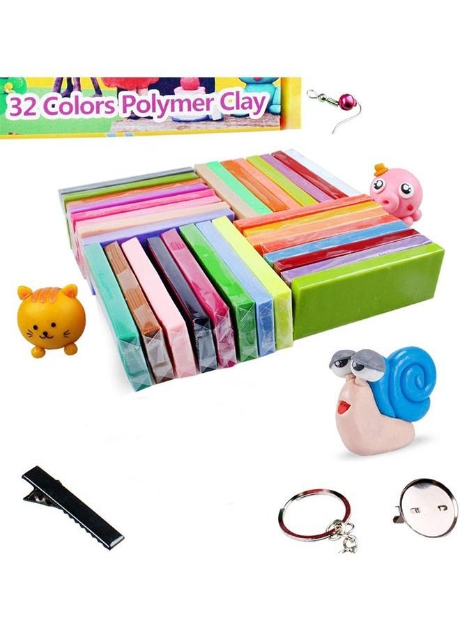 Beauenty Polymer Clay For Kids 32 Multicolor Oven Bake Modeling Clay Kit With Tools And Storage Box Arts And Crafts Gift For Kids  - Image 4
