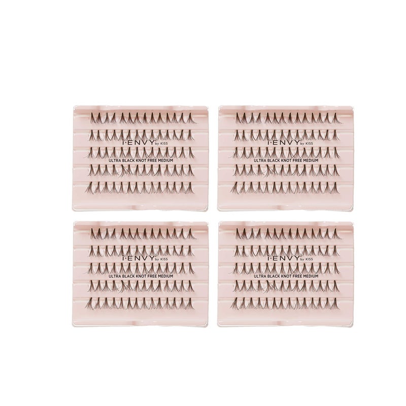 i.Envy i-ENVY By KISS Ultra Black Knot Free Lashes, Natural & Bold Look, 280 Individual Remy Hair Lashes, Lightweight, Easy-to-Use, Perfect for Subtle Enhancement (Medium) - Image 3