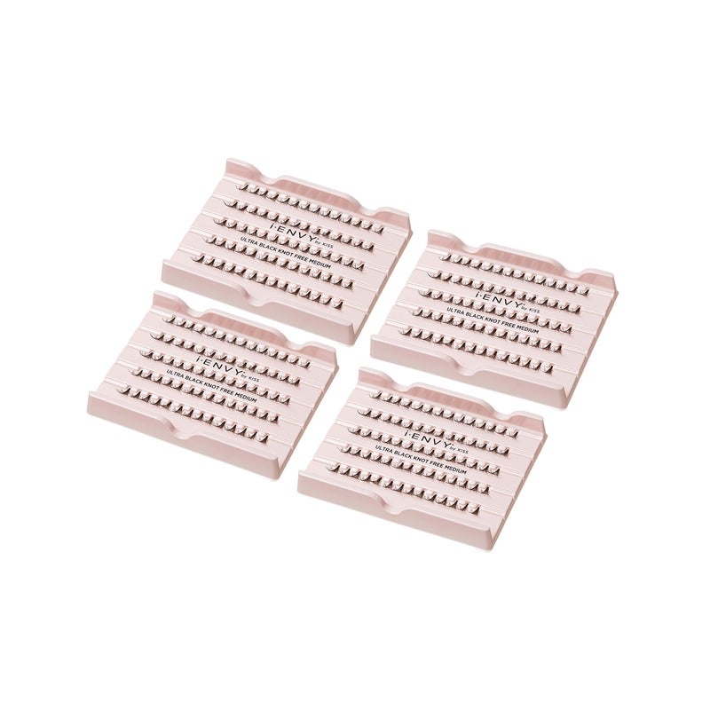 i.Envy i-ENVY By KISS Ultra Black Knot Free Lashes, Natural & Bold Look, 280 Individual Remy Hair Lashes, Lightweight, Easy-to-Use, Perfect for Subtle Enhancement (Medium) - Image 4