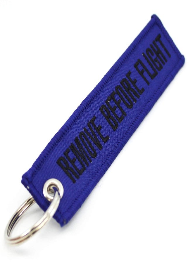 روتاري13بي1 سلسلة مفاتيح "أزل قبل الطيران" - أزرق/أسود - من Rotary13B1 - Image 1