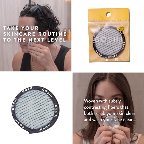 GOSHI Exfoliating Complexion Pads - Reusable, Rapid-Drying, Soft Exfoliating Face Scrubber for All Skin Types - Red - Made in Japan - Image 5