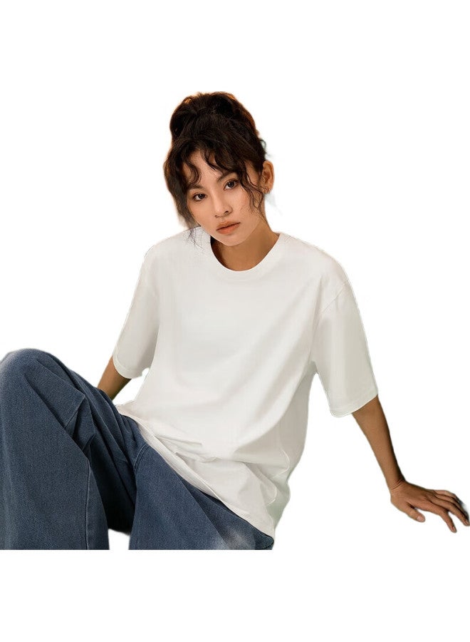 GENIOLAMODE Men'S Short Sleeve Fashion Casual Pure Cotton Summer Loose Round Neck T-Shirt Men'S Top Black 2Xl - Image 2