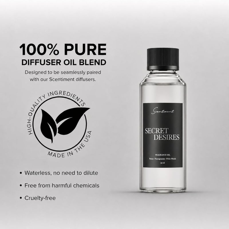 Scentiment - Secret Desires Hotel Collection Diffuser Oil | Aromatherapy Fragrance Inspired by 5-Star Hotels | Luxurious Scent with Notes of Lemon Crème, Raspberry, Pomegranate & Peony (120ml) - Image 3