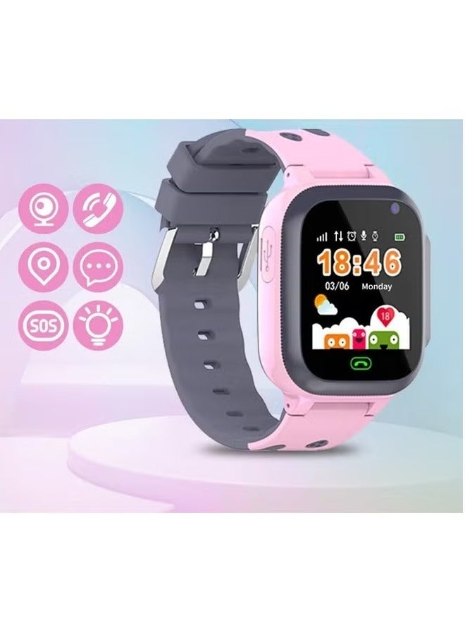 NEW Kids Smart Watch with SIM Card Support – Voice Call, GPS Positioning, Waterproof Touch Screen, One-Button Speed Dial & Security Features (Pink) - Image 5