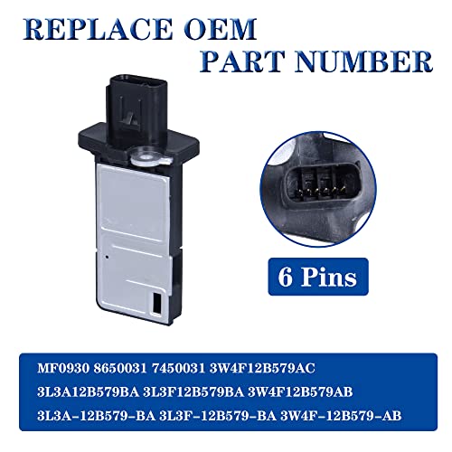 AdvanEX Mass Air Flow Sensor 3L3Z-12B579-BA Compatible with Ford Lincoln Mercury E150 Escape Explorer MKT MKS MKX B2300 B3000 Grand Marquis Milan Sable Replaces MAF0012 - Image 2